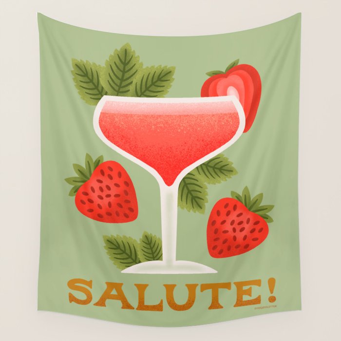 Rossini - Amalfi Coast Cocktails Wall Tapestry Gallery Image 4