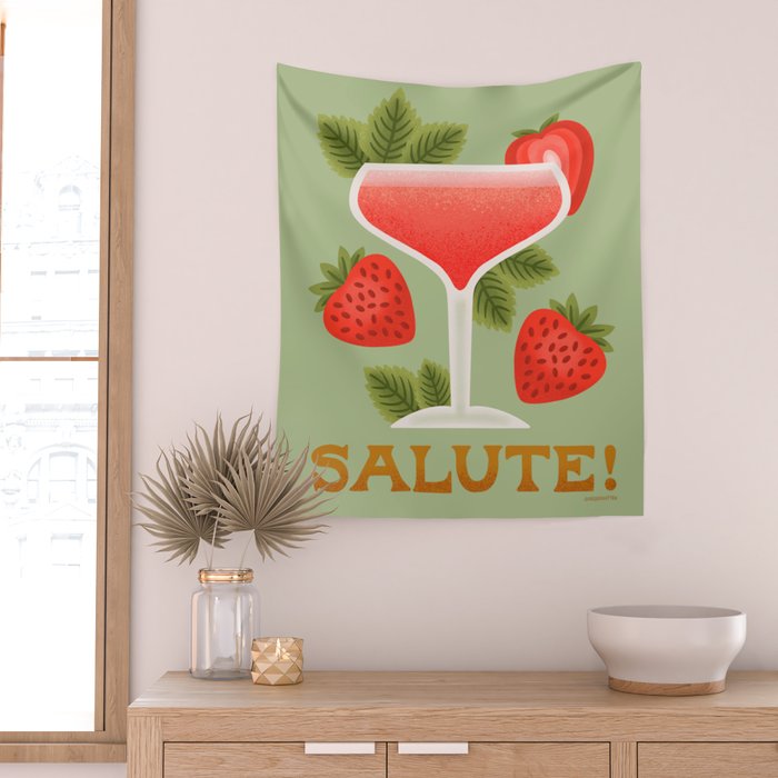 Rossini - Amalfi Coast Cocktails Wall Tapestry Gallery Image 2