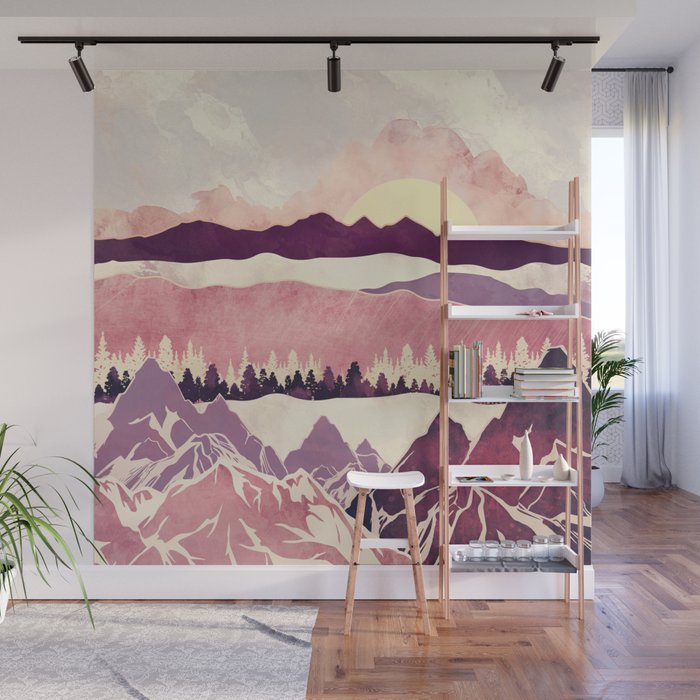 Burgundy Hills Wall Mural Gallery Image 1