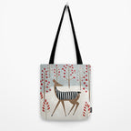Deer In the Snowy Forest Tote Bag Gallery Image 2