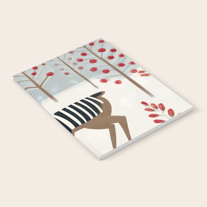 Deer In the Snowy Forest Notebook Gallery Image 1