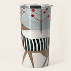 Deer In the Snowy Forest Travel Mug Gallery Image 1