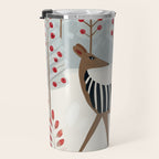 Deer In the Snowy Forest Travel Mug Gallery Image 3