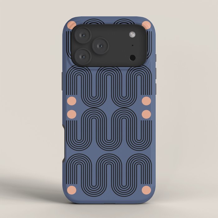 Abstraction_NEW_SUN_BLUE_LINE_POP_ART_Minimalism_0222A iPhone Case Gallery Image 4