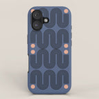 Abstraction_NEW_SUN_BLUE_LINE_POP_ART_Minimalism_0222A iPhone Case Gallery Image 1