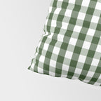 Dark Forest Green and White Gingham Check Pillow Sham Gallery Image 4