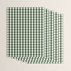 Dark Forest Green and White Gingham Check Wrapping Paper Gallery Image 3