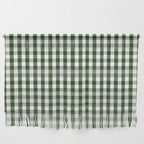 Dark Forest Green and White Gingham Check Wall Hanging Gallery Image 1