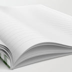 Dark Forest Green and White Gingham Check Notebook Gallery Image 2