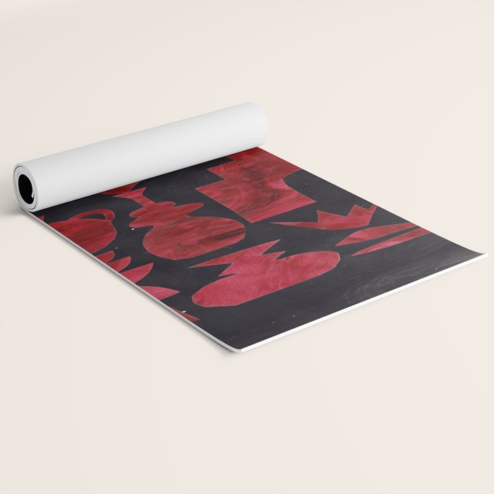 Crimson Village At Night  Yoga Mat Gallery Image 2