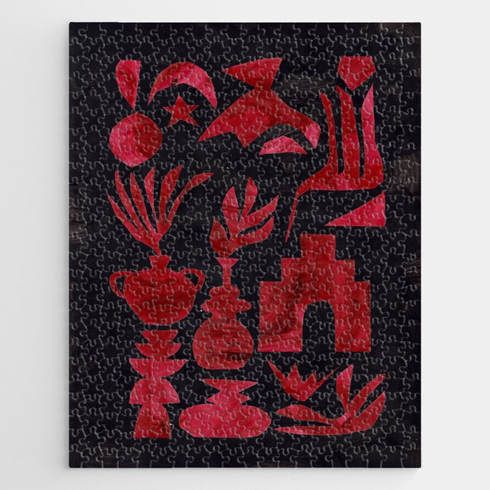 Crimson Village At Night  Jigsaw Puzzle Gallery Image 1