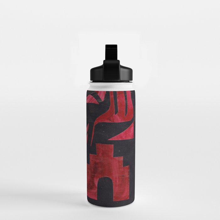 Crimson Village At Night  Water Bottle Gallery Image 2