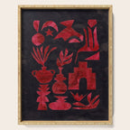 Crimson Village At Night  Serving Tray Gallery Image 1