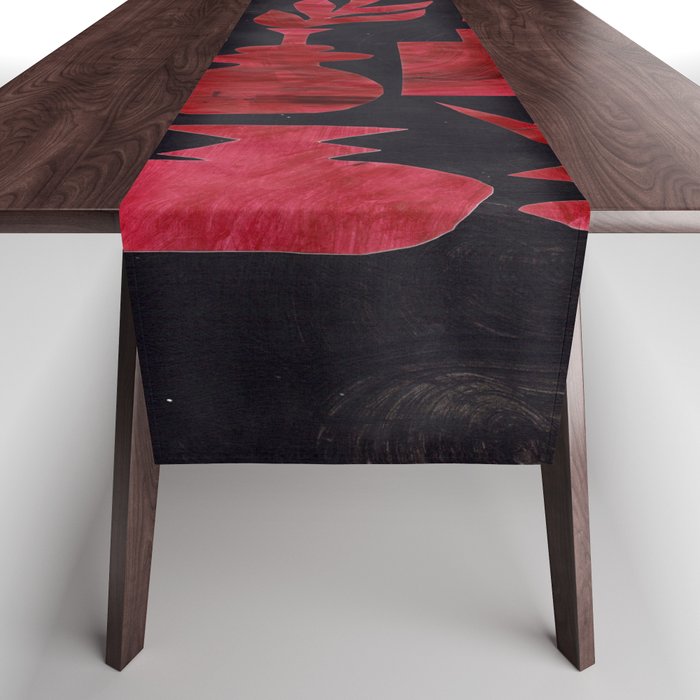 Crimson Village At Night  Table Runner Gallery Image 1