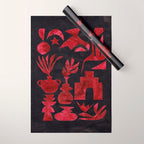 Crimson Village At Night  Wrapping Paper Gallery Image 1