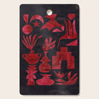Crimson Village At Night  Cutting Board Gallery Image 1