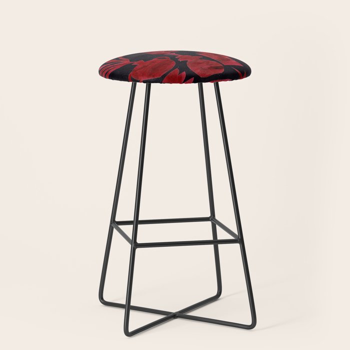 Crimson Village At Night  Stool Gallery Image 1