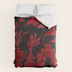 Crimson Village At Night  Comforter Gallery Image 6