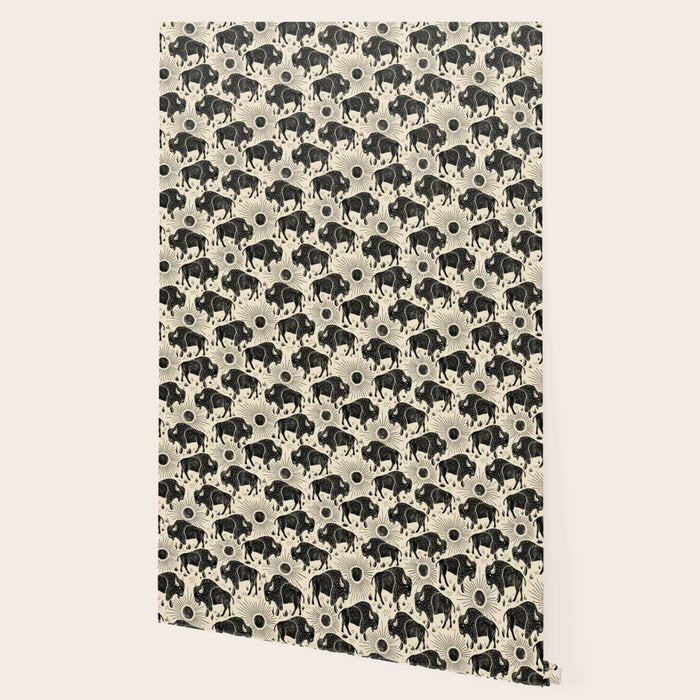 Bison - black and cream Wallpaper Gallery Image 2