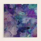 Abstract Colorful Purple Watercolor Wood Wall Art Gallery Image 1