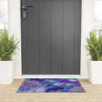 Abstract Colorful Purple Watercolor Welcome Mat Gallery Image 3