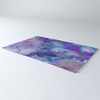 Abstract Colorful Purple Watercolor Rug Gallery Image 3