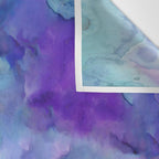 Abstract Colorful Purple Watercolor Wall Tapestry Gallery Image 3