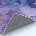 Abstract Colorful Purple Watercolor Rug Gallery Image 4