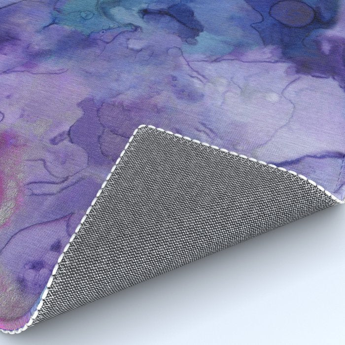 Abstract Colorful Purple Watercolor Rug Gallery Image 4