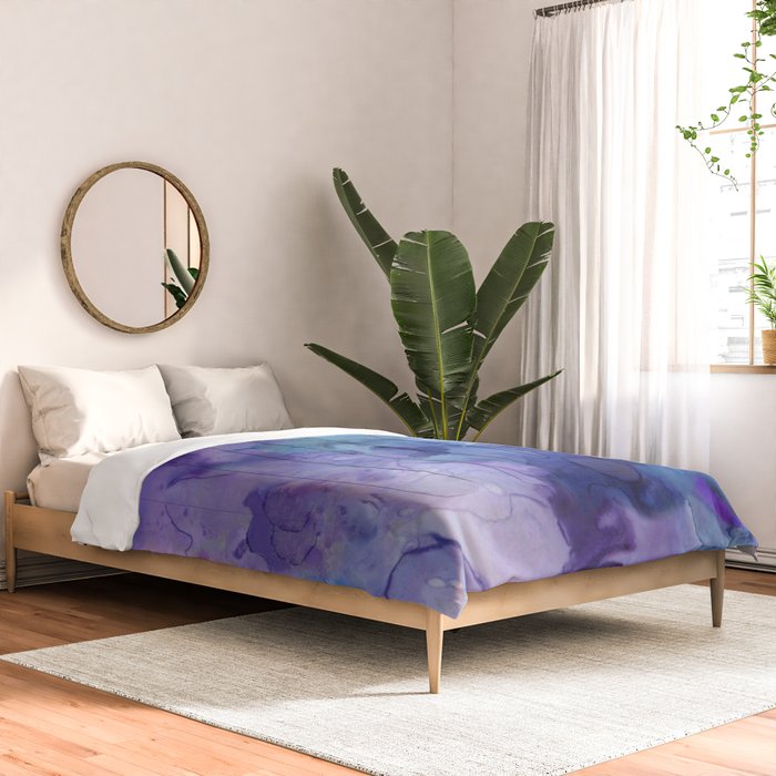 Abstract Colorful Purple Watercolor Comforter Gallery Image 2