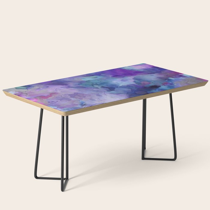 Abstract Colorful Purple Watercolor Coffee Table Gallery Image 1