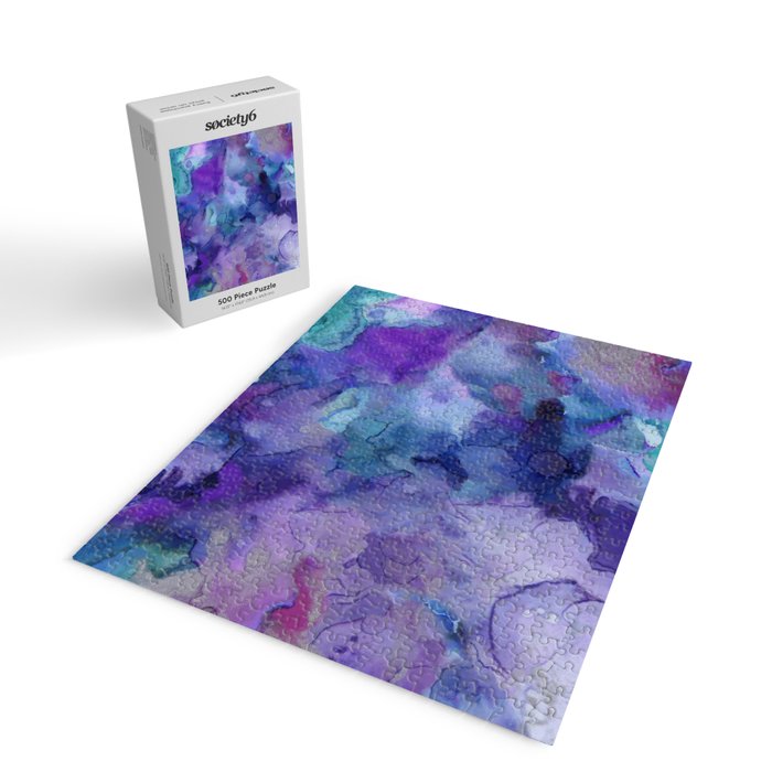 Abstract Colorful Purple Watercolor Jigsaw Puzzle Gallery Image 2