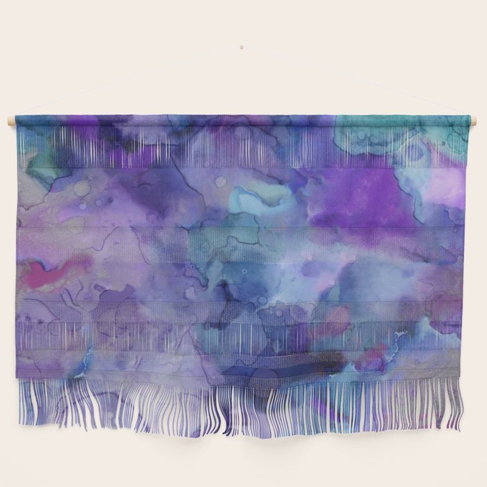 Abstract Colorful Purple Watercolor Wall Hanging Gallery Image 1