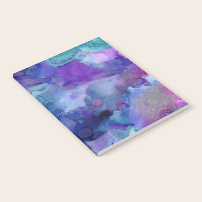 Abstract Colorful Purple Watercolor Notebook Gallery Image 1