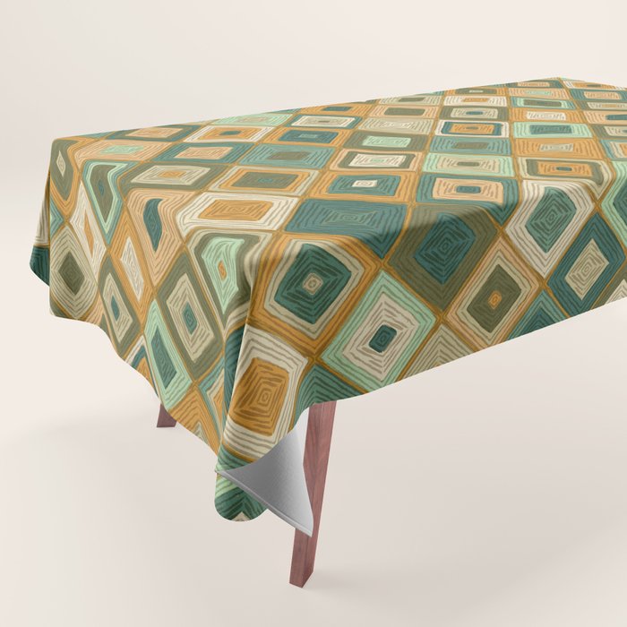 Hand-drawn Quilt #6 Tablecloth Gallery Image 1