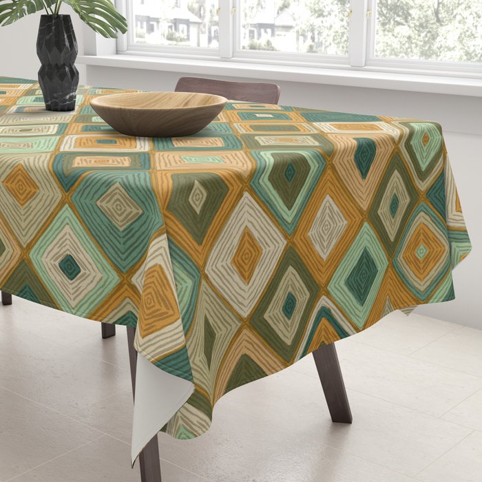 Hand-drawn Quilt #6 Tablecloth Gallery Image 3
