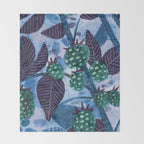 In Season in Blue Raspberry & Teal Throw Blanket Gallery Image 2