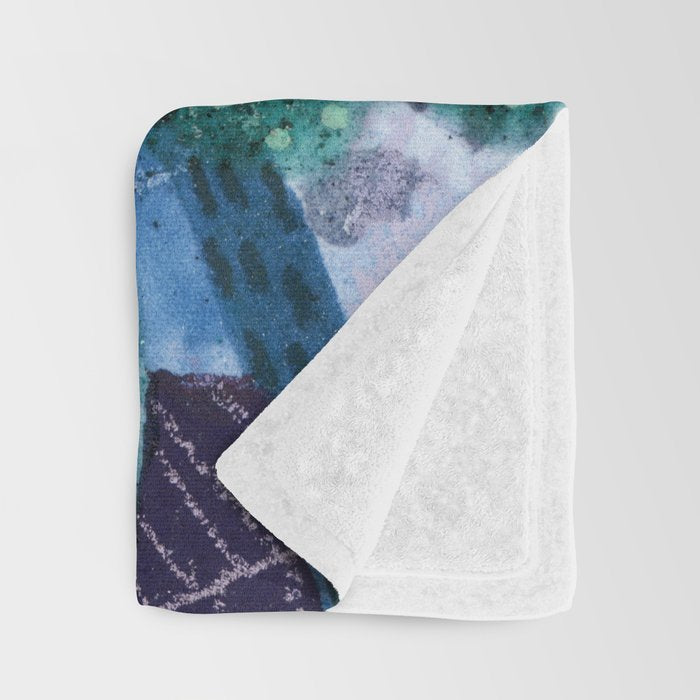 In Season in Blue Raspberry & Teal Throw Blanket Gallery Image 3