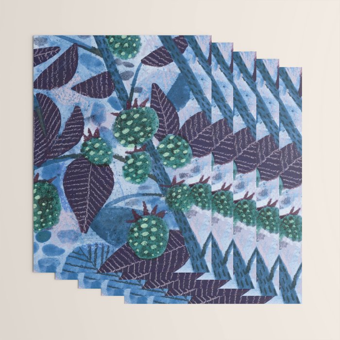 In Season in Blue Raspberry & Teal Wrapping Paper Gallery Image 3