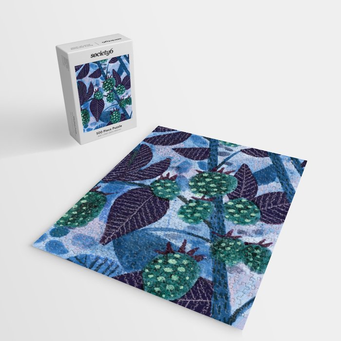 In Season in Blue Raspberry & Teal Jigsaw Puzzle Gallery Image 2
