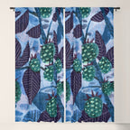 In Season in Blue Raspberry & Teal Window Curtain Gallery Image 5