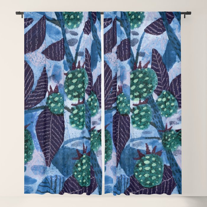 In Season in Blue Raspberry & Teal Window Curtain Gallery Image 5