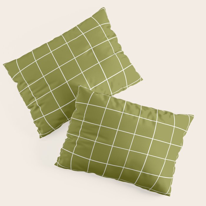 Grid (Matcha Green) Pillow Sham Gallery Image 3