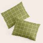 Grid (Matcha Green) Pillow Sham Gallery Image 3