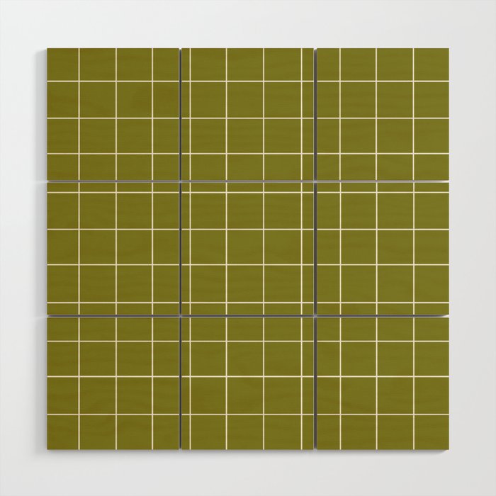 Grid (Matcha Green) Wood Wall Art Gallery Image 1