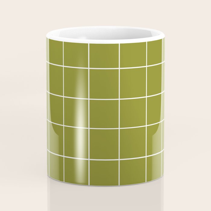 Grid (Matcha Green) Coffee Mug Gallery Image 4