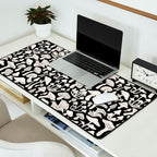 Mushrooms in Black And White Desk Mat Gallery Image 2