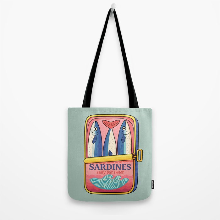 Tin of Love - Sardines in a Can with Heart Tail Tote Bag Gallery Image 2