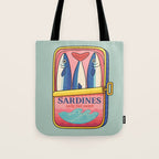 Tin of Love - Sardines in a Can with Heart Tail Tote Bag Gallery Image 1