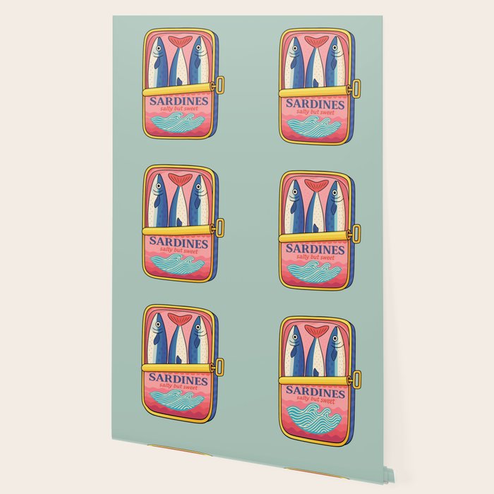 Tin of Love - Sardines in a Can with Heart Tail Wallpaper Gallery Image 2